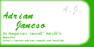 adrian jancso business card